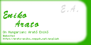 eniko arato business card